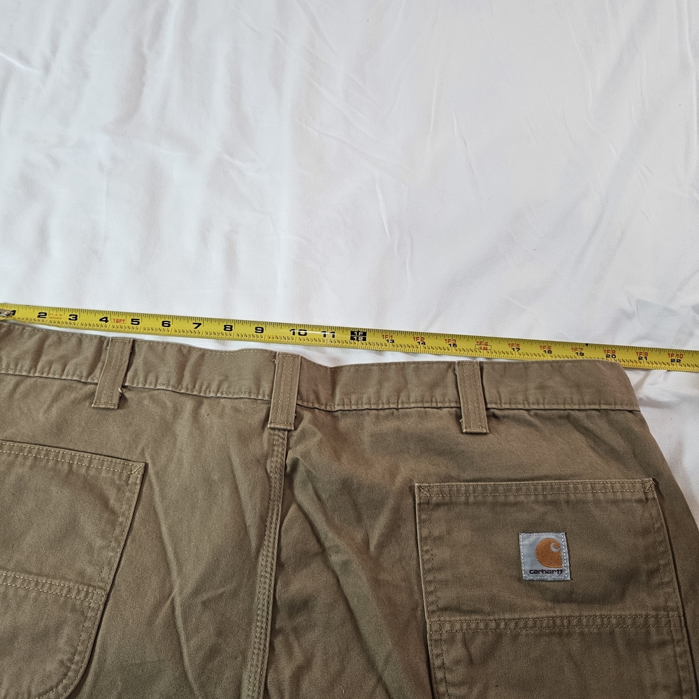 Carhartt Rugged Flex Relaxed Fit Canvas Work Pant Men's 44 x 30 Khaki Brown - Picture 6 of 9